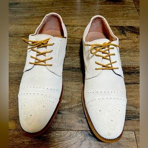 Stacy Adams Shoes Oxford Mens Size 11 White Lace Up Square Toe